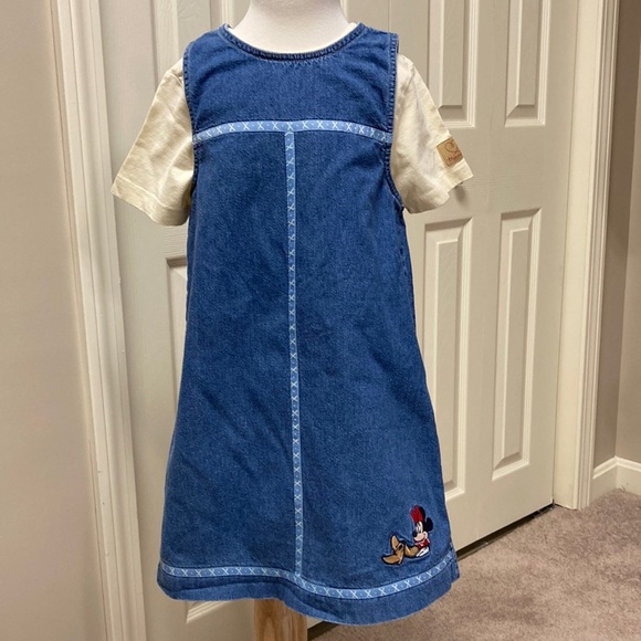 Vintage Disney store denim jumper and t-shirt western cowboy boot Minnie 7/8 - Picture 1 of 14